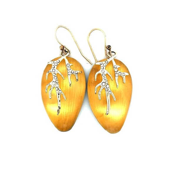 Alexis Bittar Yellow Dangle Earrings - Picture 1 of 6